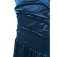 thumbnail image 5 of Yartina Junior Bridesmaid for Teens Ruched Long Maxi A Line Split Satin Flower Girl Formal Gown for Wedding Navy Blue 10, 5 of 7