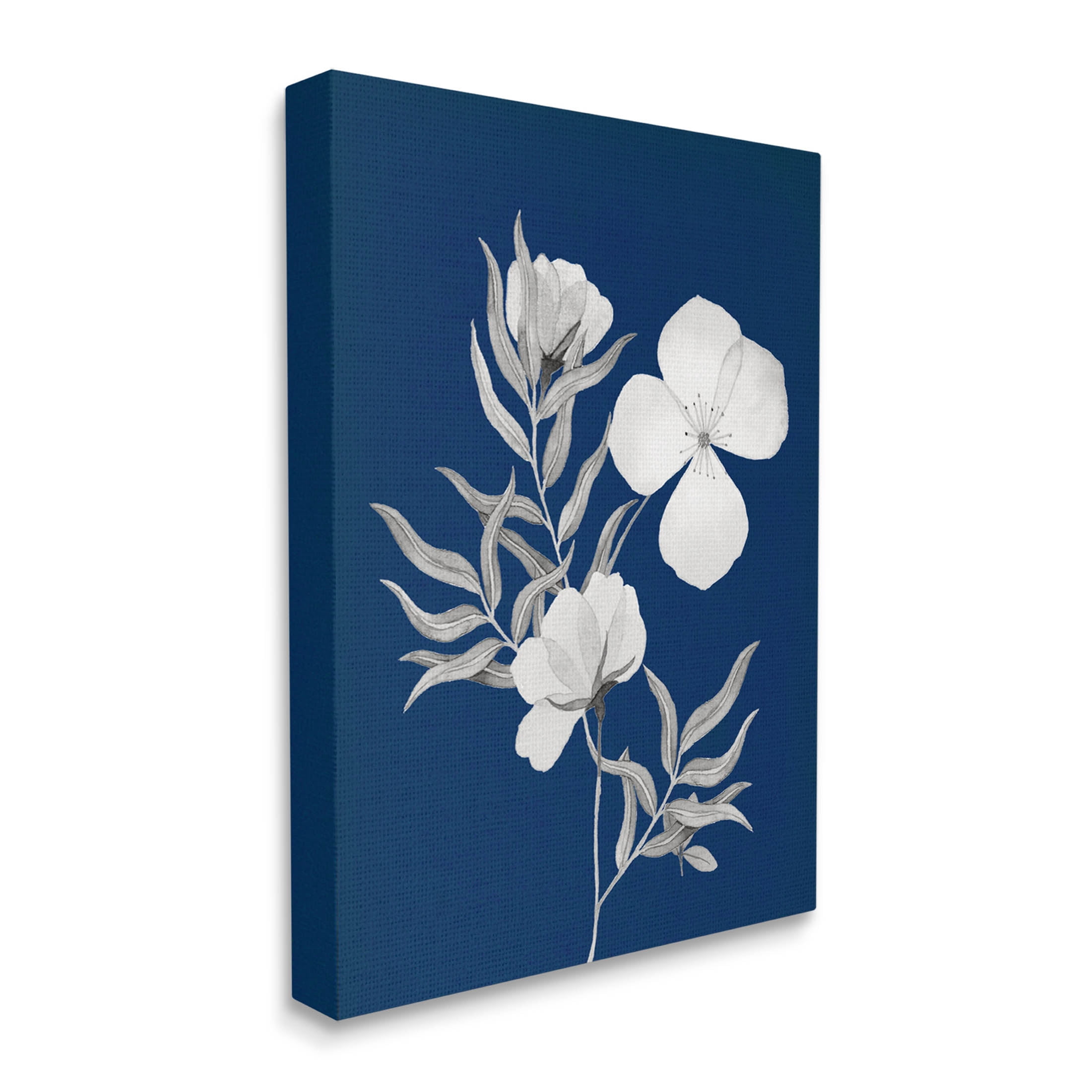 Stupell Industries Bold Floral Sprig Leaves Graphic Art Gallery Wrapped Canvas Print Wall Art, Design by Kourtni Gunn