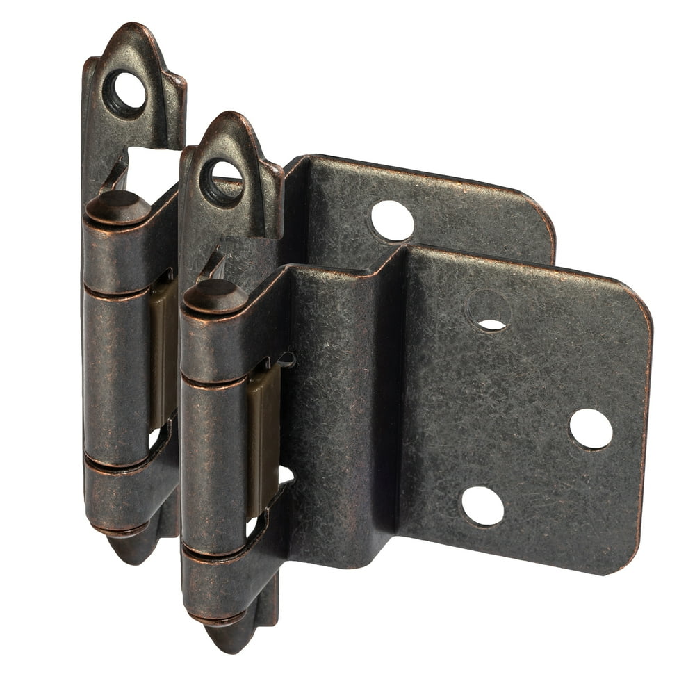 Cosmas 15628ORB Oil Rubbed Bronze Hinges 3/8" Inset (Pair