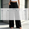 thumbnail image 3 of YUGYXL Women's High Waisted Wide Leg Dressy Pants Business Work Trousers, Flat Front Waist, Side Pockets Black Pants, 3 of 6