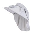 thumbnail image 4 of Sombrero con visera de abanico, transpirable, ligero, de ala ancha, para ciclismo, deportes al aire libre y senderismo. Gris claro, 4 of 9