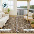 thumbnail image 4 of Addison Rugs Chantille Indoor/Outdoor Transitional Lattice Chocolate Machine Washable Rectangle Rug, 3' x 5', 4 of 8