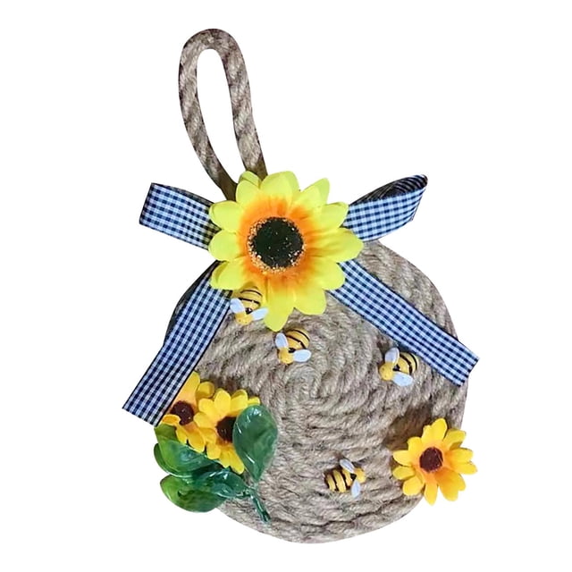 Guirnalda de sol de , flores artificiales, decoración Floral de A Zulema Corona colgante de puerta delantera
