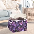 thumbnail image 5 of Foldable Fabric Storage Bin With Handle Collapsible Basket Box Storage With Lid Organizer Glowing Butterflies, 5 of 7