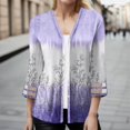 thumbnail image 2 of Vedolay Women's Cardigans Knit Casual Cardigan Lapel Long Sleeve Sweater for Women Purple,L, 2 of 4