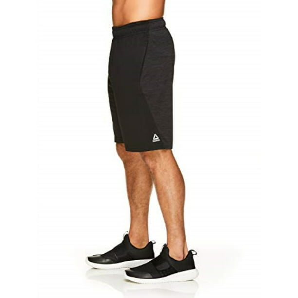 Reebok - reebok men's drawstring shorts - athletic running & workout short  w/pockets - squat rack black heather, small - Walmart.com - Walmart.com