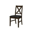 thumbnail image 2 of JERFIT Upholstered Dining Chairs Set of 2, Black Faux Leather Side Chairs with Cross Back Design for Kitchen Dining Room, 2 of 6