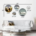 thumbnail image 4 of Designart "Futuristic Golden Luxury Car I" Exotic Car Metal Wall Art Set of 5 Piece, 4 of 5