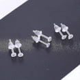 thumbnail image 4 of 100 Sets Plastic Earring Posts Backs Hypoallergenic Clear Ear Stud Earrings, 4 of 5