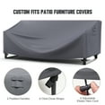 thumbnail image 6 of POCASSY Outdoor Furniture Cover Waterproof - 600D Oxford Waterproof Patio Furniture Cover with Handle and Storage Bag for Outdoor Sofa Outdoor Chair, 83"*34"*28", Gray, 6 of 15
