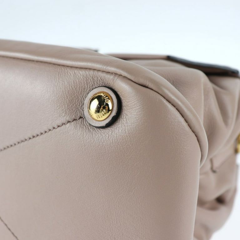 Auth miu miu 2-WAY Bag Handbag Shoulder Bag Brown used from Japan