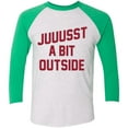 thumbnail image 2 of 'Juuussst a Bit Outside' 3/4 Sleeve Baseball Raglan T-Shirt by ThirtyFive55, 2 of 2