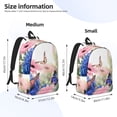 thumbnail image 3 of Honeii Butterfly And Flowers Print Canvas College Laptop Backpack, Durable Rucksack Travel Notebook Bag School Backpack Book Bag for Men Women-Small, 3 of 7