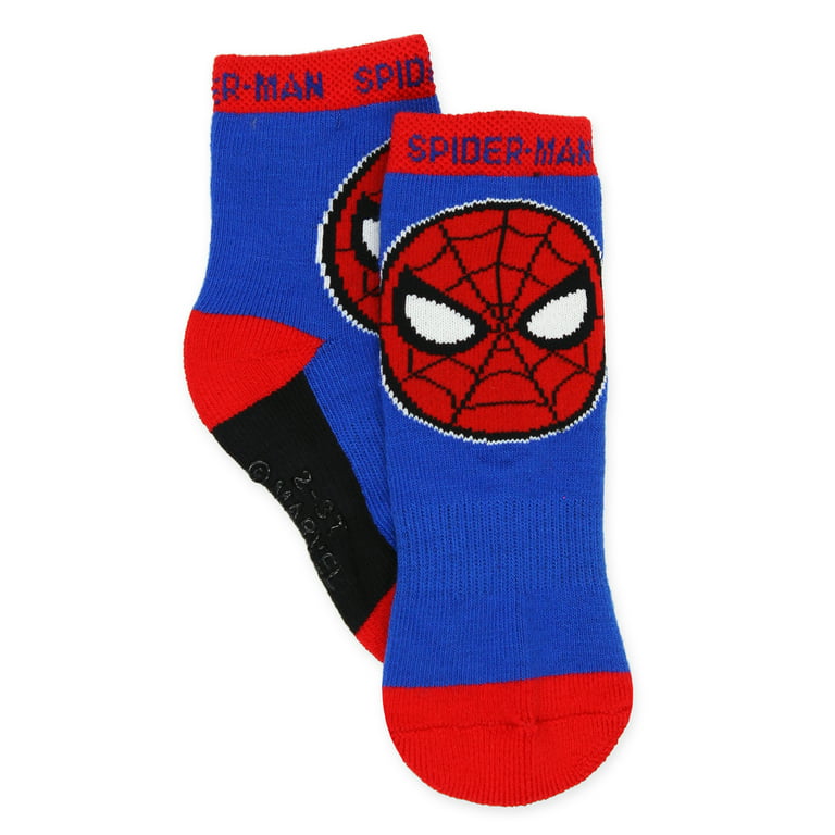 Super Hero Adventures Spider-Man Boys 6 pack Socks with Grippers