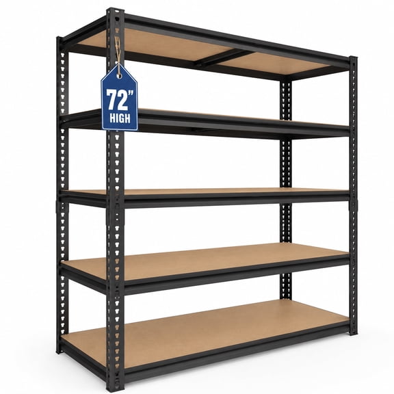 Nnovaroom 5-Tier Garage Storage Shelving,Heavy Duty Adjustable Metal Shelving Unit, 2400 lbs, for Basement,Garage and Warehouse,40"W x 20"D x 72"H