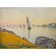thumbnail image 2 of Signac, Paul 18x15 White Modern Wood Framed Museum Art Print Titled - Evening Calm, Concarneau, Opus 220, 2 of 4