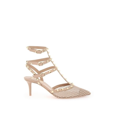 

Valentino Garavani Décolleté Rockstud In Rete Con Cristalli Women