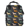 thumbnail image 1 of Disketp Plaid Dachshund Mochila de Pañales de Gran Capacidad con Múltiples Bolsillos, Mochila de Viaje Multifuncional para Bebé, Unisex, Moderna y Resistente, 1 of 6