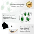 thumbnail image 6 of Uloveido Oval Green Cubic Zirconia Stone Jewelry Ring Necklace Pendant and Earrings Set, Women Platinum Plated Jewelry Set for Mom Wife Wedding Jewelry Gift(Green, Size 8) T482, 6 of 6