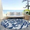 thumbnail image 6 of Addison Rugs Chantille Indoor/Outdoor Transitional Animal Print Navy Washable Round Rug, 8' x 8', 6 of 6