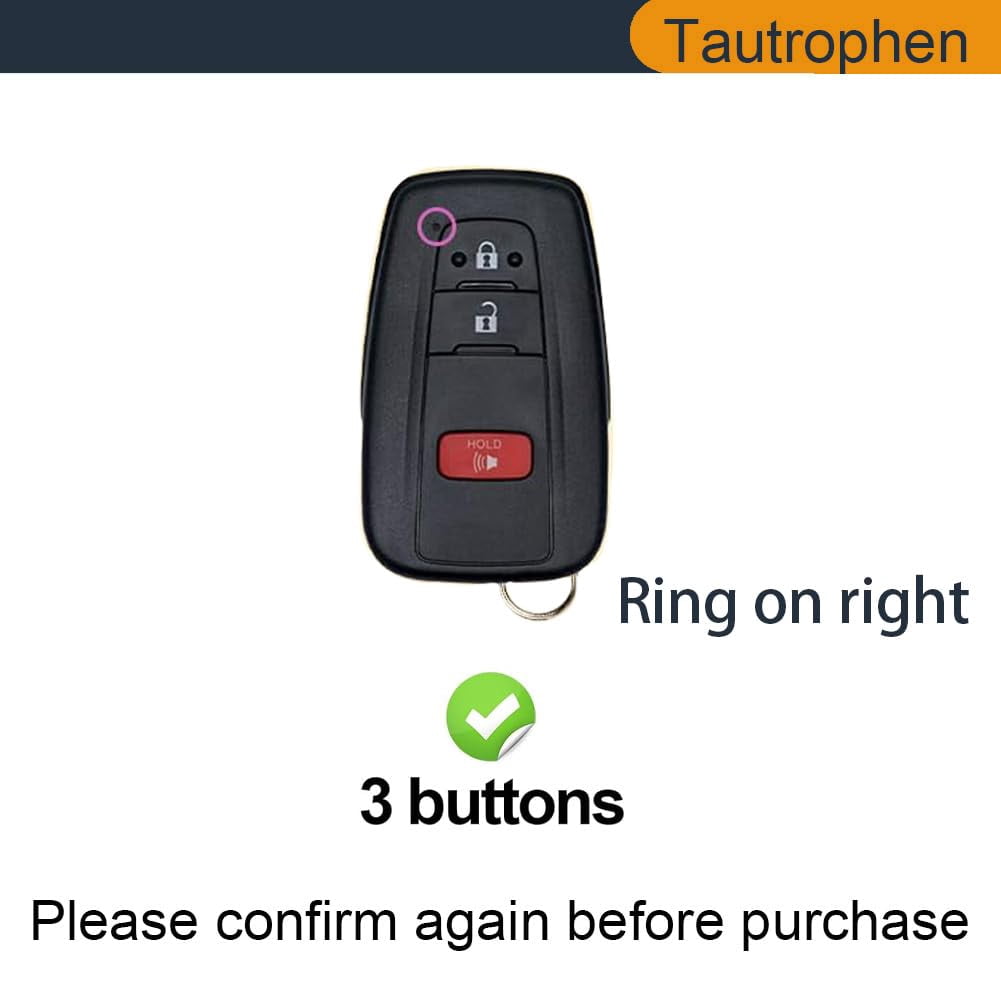 Silicone Key Fob Cover with Anti-Scratch Easy-Grip Protection for Toyota RAV4 2016-2024 Camry Prius Prado Remote