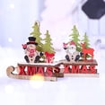 thumbnail image 4 of Christmas decorations dining table window hotel shopping mall wooden color assembled sleigh ornaments Santa Claus deer cart, 4 of 4