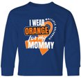 thumbnail image 3 of Inktastic I Wear Orange For My Mommy Multiple Sclerosis Awareness Long Sleeve Youth T-Shirt, 3 of 5