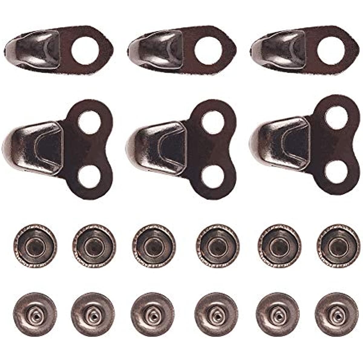 40 Sets Alloy Boot Lace Hooks 2 Sizes Gunmetal Shoe Lace Hooks With