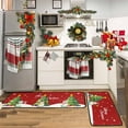 thumbnail image 2 of Christmas Kitchen Rugs and Mats Set of 2, Christmas Snowman Winter New Year Holiday Party Low-Profile Floor Mat Merry Christmas Decorations for Kitchen Home- 16"x47"+16"x24", 2 of 15