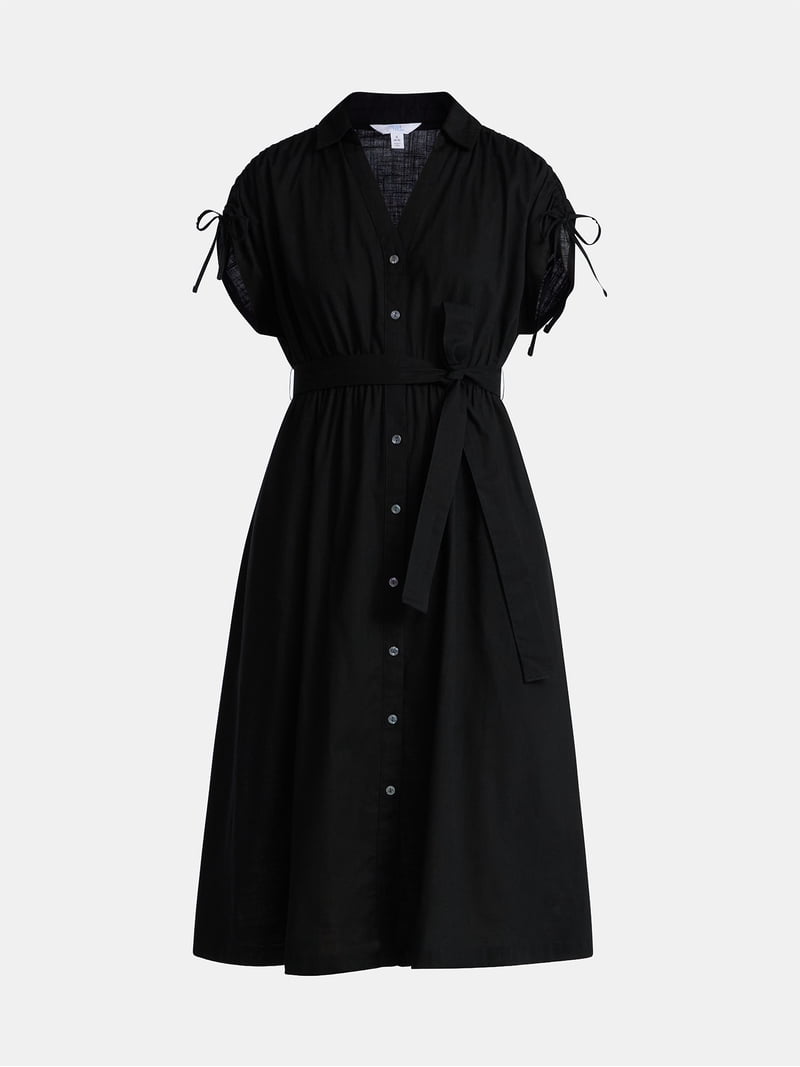 black button down t shirt dress - Size 2XL