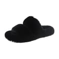 thumbnail image 2 of Women's Plush Slippers Soft Shoes Non Slip House Shoes Warm, Fashion with Two Band Open Toe Slides, Fuzzy for Girls Lady Women Indoor Outdoor 42, 2 of 8
