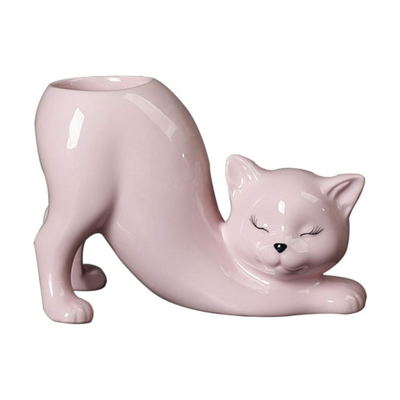 Pedty Flower Pots On Sale,Ceramic Tailless Cat Succulent Pots Cute Funny Kitty Planter Creative Plant Pots for All House Plants Succulents Flowers Cactus for Indoors Outdoor Home Garden Kitchen