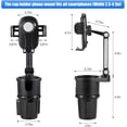 thumbnail image 2 of AIR-Car Cup Holder Expander Adjustable Base with Phone Mount 360° Rotation Cup Holder Cell Phone Holder for Car Compatible with All Smartphones 2024 (Black,Grey), 2 of 4