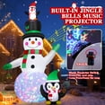 thumbnail image 3 of GOOSH Christmas Inflatables 7 FT Snowman Inflatable with Built-in Music & 360° LED Light, Inflatable Snowman Blow up Snowman with Penguin, Outdoor Christmas Decorations for Xmas Holiday Party, 3 of 8