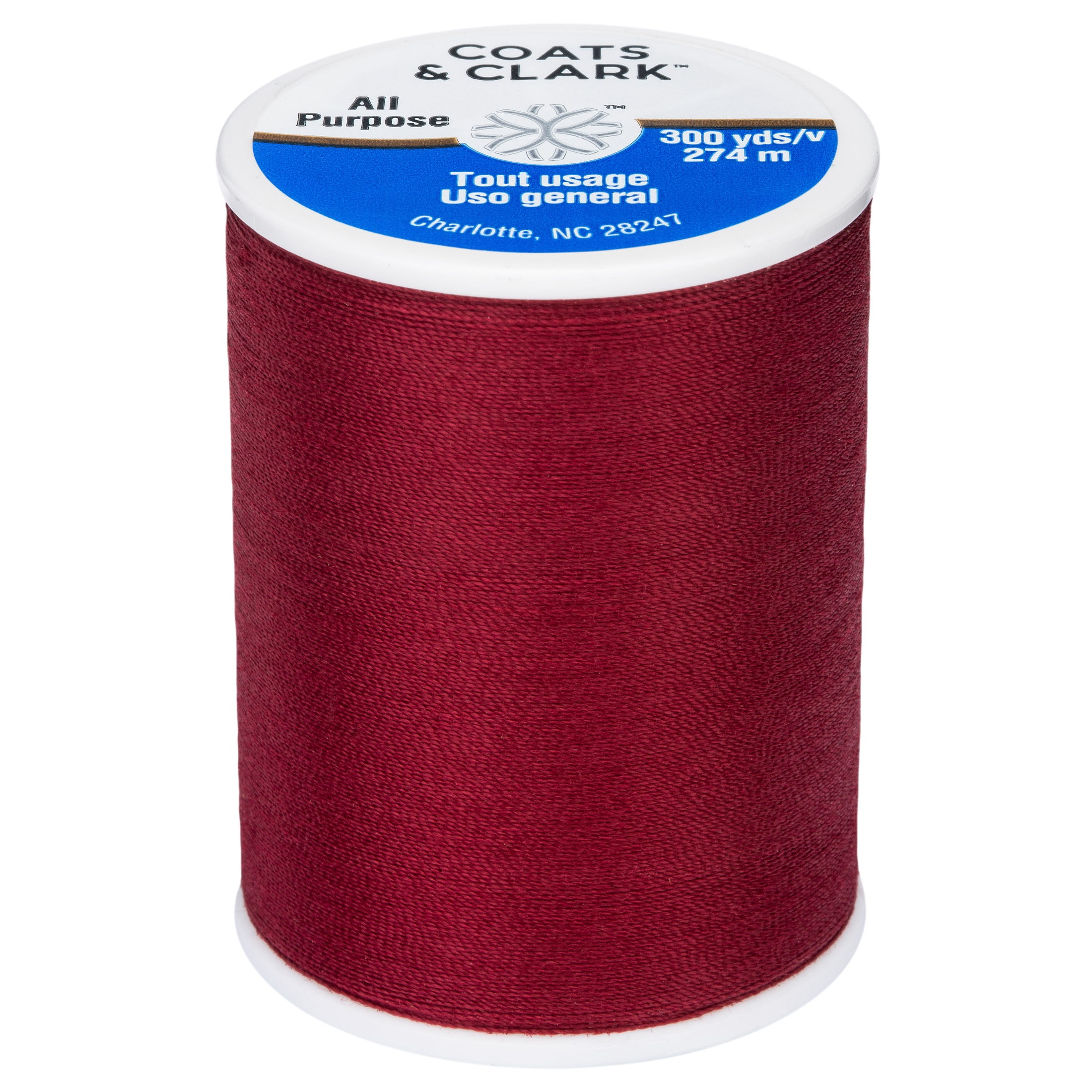 (3 pack) Coats & Clark All Purpose Barberry Red Thread, 300 Yards