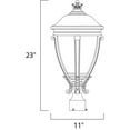 thumbnail image 2 of Maxim Camden VX Three Light 23-Inch Outdoor Post Light - Black - 41421WGBK, 2 of 2