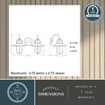 thumbnail image 5 of Galena 2 Light Matte Black and Nickel Coastal Bathroom Vanity Fixture, 5 of 12