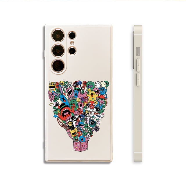 Muestra tu personalidad con una obra de arte vibrante, funda de teléfono plateada mate de doble capa para iPhone 15 Pro Max 14 13 12 Pro 11