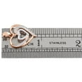 thumbnail image 5 of 10K Rose Gold Diamond Swirl Double Heart Pendant Love Charm 0.85" Long 0.16 CT., 5 of 6