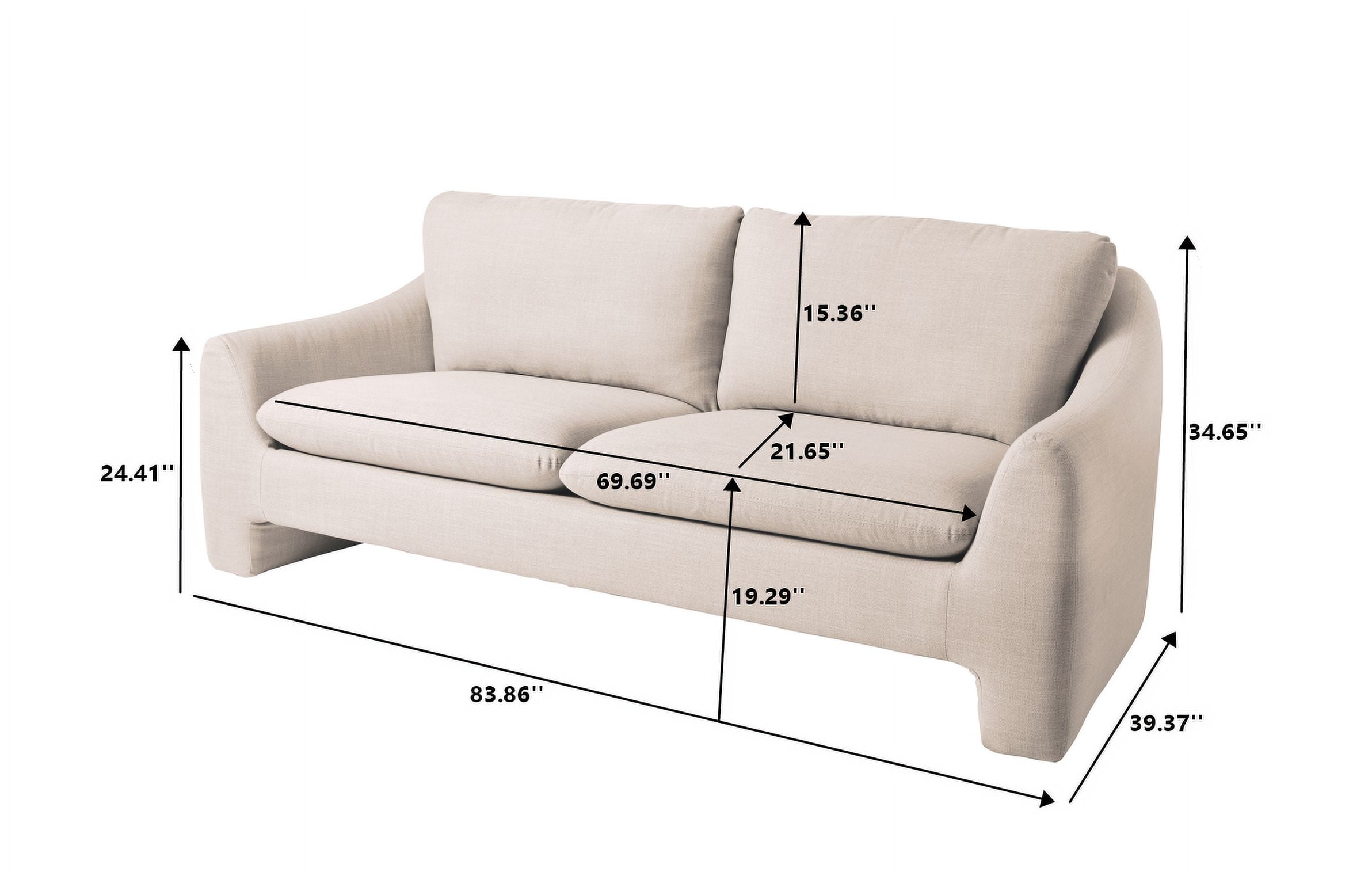 Better Homes & Gardens 83.86" Emerson Sofa, Cream