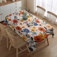 thumbnail image 2 of Pioneer Flower Floral Print Pattern Rectangle Tablecloth 60"x84",Waterproof Polyester Rectangle Table Cloth, Wipeable Spillproof Polyester Tablecloth for Dining, Camping, Indoor and Outdoor, 2 of 5