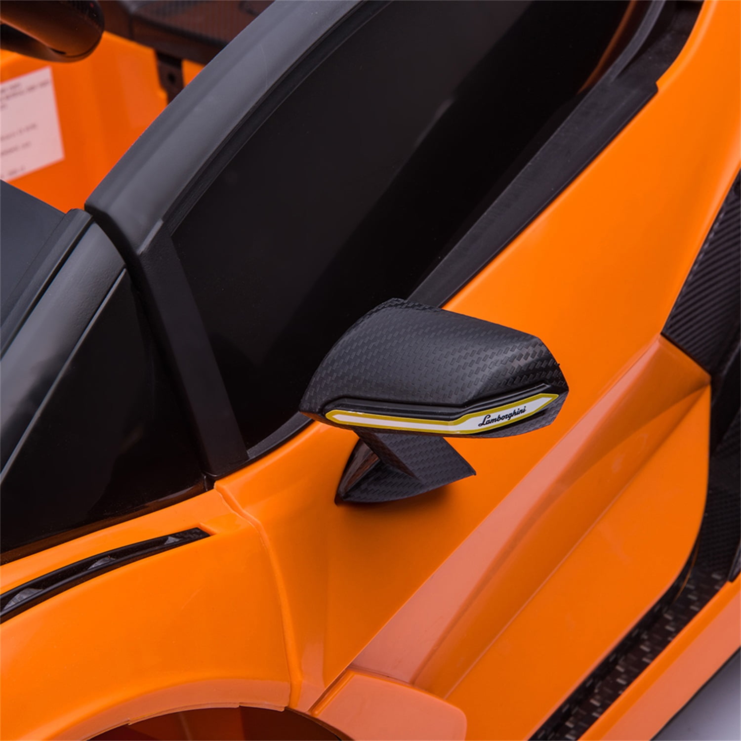 CIPACHO Kids Electric Ride On 12V Licensed Lamborghini SIAN Battery Powered Sports Car Toy with 2 Speeds, Parent Control, Sound System, Orange