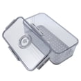thumbnail image 2 of KAKOWELY airtight bread box Refrigerator Organizer Food Storage Container With Freshness Timer Lid Drain Tray Fruit Vegetable Storage Bins Reusable Box For Meat Kitchen Fridge Plastic, 2 of 4