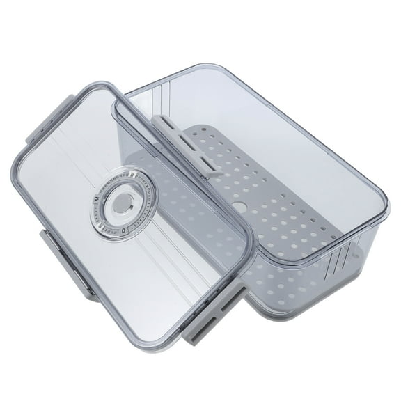 Bread Box Bread Boxes For Kitchen Counter Airtight Plastic Fridge Organizer Time Recording Bread Storage Container With Timer Lid Bread Keeper For Donut Cookies