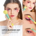 thumbnail image 3 of Docolor 13-Piece Lemon Makeup Brush Kit Set - Wood Brushes for Foundation, Eye Shadows, Blending, Powder, Concealer, Blush, 3 of 16