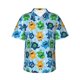 thumbnail image 1 of Fotbe Cartoon Monster Camisa Hawaiana para Hombre Unisex – Camisa Casual de Verano con Botones de Manga Corta de Algodón y Lino,Medium, 1 of 7