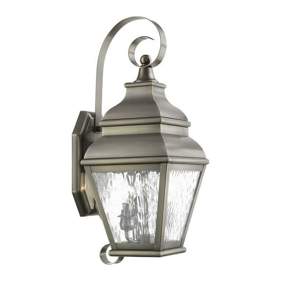 Beaumont Lane 2 Light Outdoor Wall Lantern in Vintage Pewter