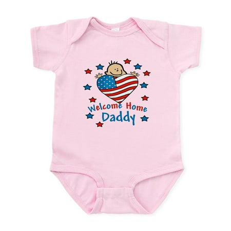 

CafePress - Welcome Home Daddy Army Baby Infant Bodysuit - Baby Light Bodysuit Size Newborn - 24 Months