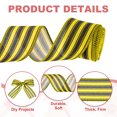 thumbnail image 2 of 12 Yards x 2" Striped Ribbon Yellow and Black Wired Ribbon Linen Gift Wrapping Ribbon for Christmas Craft Birthday Wedding Festival Wreath, 2 of 7