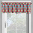 thumbnail image 4 of Ambesonne Retro Valance & Curtain, Big Small Triangles Retro, 55"x24", Sky Blue Marigold, 4 of 6